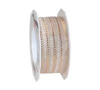 Präsent 2734020-104 Nastro in Organza, Poliestere, Crema, 40mm-20m