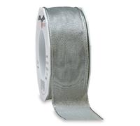 Präsent 2744020-100 Nastro cablato, Poliestere, Argento, 40mm-20m