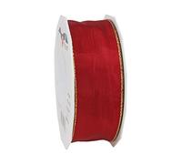 Präsent 4724025-919 Nastro in taffetà cablato, Poliestere, Bianco, 40mm-25m