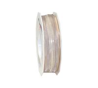Präsent 502525-104 Nastro con Fiocco, Poliestere, Crema, 25mm-25m