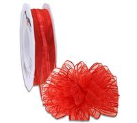 Präsent 502525-609 Nastro con Fiocco, Poliestere, Giallo, 25mm-25m