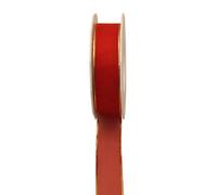Präsent 6084020-609 Nastro con Bordo in Organza, Poliestere, Rosso, 40mm-20m