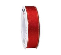 Präsent 6792520-609 Nastro, Poliestere, Rosso-Oro, 25mm-20m