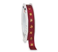 Präsent 721520-619 Nastro Stampato, Poliestere, Bianco, 20-m-Roll 15 mm Width