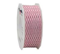 Präsent 7494015-604 Nastro cablato, Poliestere, Dipinto Rosa, 15-m-Roll 40 mm Width