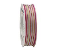 Präsent C.E. Pattberg GmbH & Co. kg - Nastro a Righe, Calabria Altezza 25 mm, Lunghezza 20 m, Colore Rosa