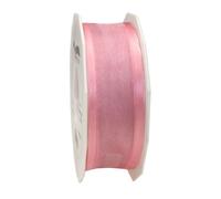 Präsent C.E. Pattberg Nastro in Organza con Fil di Ferro Marseille, Larghezza 40 mm, Lunghezza 25 m, Colore: Rosa Chiaro