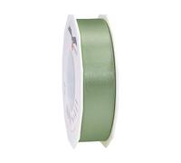 PRÄSENT C.E. PATTBERG Nastro raso colore verde antico, nastro di raso per impacchettare regali, lungh. 25 m, largh. 25 mm, nastro per pacchi regalo, per decorare e bricolage, per varie occasioni