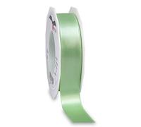 PRÄSENT C.E. PATTBERG Nastro raso colore verde pastello, nastro di raso per impacchettare regali, lungh. 25 m, largh. 25 mm, nastro per pacchi regalo, per decorare e bricolage, per varie occasioni