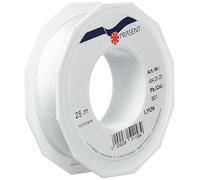 Präsent C.E. Pattberg Nastro taffetà Rinforzato Lyon, 25 mm, 25 m, Colore: Bianco