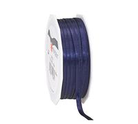 Präsent C.E. Pattberg Raso Blu Scuro, 50 m per confezionare, Larghezza 0,6 cm, per Decorazioni e Artigianato, Nastro Decorativo per Regali, per Ogni Occasione, Poliestere, Arancione, 6mm-50m, unità