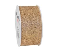 Präsent" Metallic LACE Ribbon Spool, Polyester Gold, 9 x 9 x 4 cm 40mm - 20m Gol