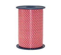 Präsent - Nastro arricciacapelli a Quadri Rosso 10 mm Larghezza, 250 m di Lunghezza