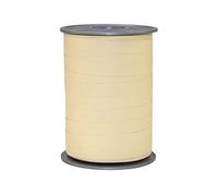 Präsent - Nastro arricciacapelli Bicolore Bianco Crema Larghezza 10 mm, Lunghezza 200 m