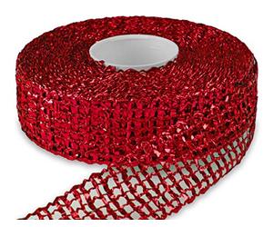 Präsent Nastro arricciacapelli, Rosso, 25-M-roll 50 mm width