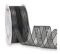 Präsent Nastro, Black/Silver, 7 mm-20 m