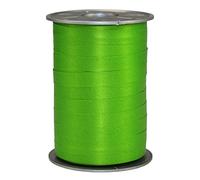 PRÄSENT Nastro color verde mela, rocchetto di nastro pacchi, lungh. 200 m, largh. 10 mm, nastro bianco verde mela per decorare e per bricolage, nastro effetto carta per regali in tutte le occasioni
