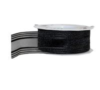 Präsent Nastro di Grano lordo, Nero, 40 mm Width, 20 m Length, unità