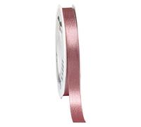 Präsent - Nastro di raso glitterato rosa antico oro 20 m rotolo 15 mm larghezza