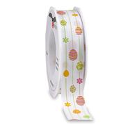 Präsent Nastro di Raso Stampato, Poliestere, Rosso, 20-m-Roll 25 mm Width