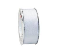 Präsent Nastro Effetto Metallico, Bianco, 40mm-20m