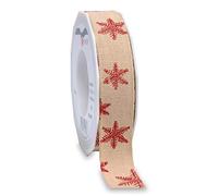 Präsent Nastro, Nature/Red, 40 mm - 20 m