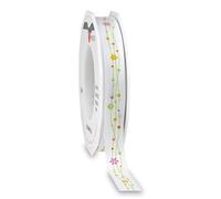 Präsent - Nastro Stampato Bloomfield Bianco 20 m Rotolo 15 mm Larghezza