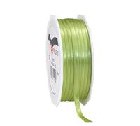 Präsent Pistacchio (Verde), 55 m per confezionare, Larghezza 0,6 cm, Decorare e Lavorare, Nastro Decorativo per Regali, per Ogni Occasione, Poliestere, Avorio, 6mm-50m