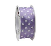 Präsent - Polka Dots Wired & stampato nastro siringa-bianco 40 mm di larghezza, 20 m di lunghezza