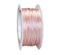 PRÄSENT RHEIN Cordino rosa chiaro, rocchetto di spago per decorazioni, lungh. 50 m, largh. 3 mm, spago colorato per pacchetti e confezioni, robusto nastro decorativo per lavoretti e fai da te