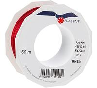 PRÄSENT Rhein - Cordoncino in Raso, 3 mm, 50 m, Colore: Bordeaux