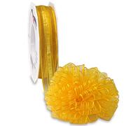 Präsent - Venedig Pull Bow Ribbon Giallo 25 mm Larghezza, 25 m di Lunghezza