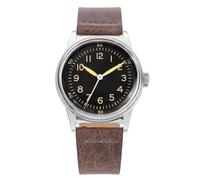 PRAESIDUS A-11 Type Automatico Svizzero Acciaio Marrone Nero Pelle Orologio Uomo
