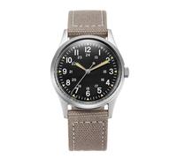 Praesidus Jungle Field Quarzo Acciaio Nero Beige Tessuto Militare Orologio Uomo