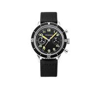PRAESIDUS | - - Orologi per Uomo, Orologi da polso Uomo - Cronografo, Militare - Cassa 38mm - Quadrante Nero, Cinturino in Tela Nero | Pilota, Regalo