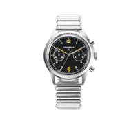 PRAESIDUS | - - Orologio cronografo, Orologi da polso da uomo - Pilota, Militari - Cassa da 38 mm, Quadrante Nero Popcorn - Bracciale Bonklip, Assemblato negli Stati Uniti | Regali per Uomo