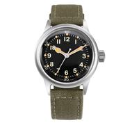 Praesidus Service Automatico Acciaio Tessuto Verde Nero Minerale Orologio Uomo