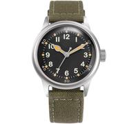 PRAESIDUS - Service Watch - Black Canvas Automatico Acciaio Tessuto Verde Nero Minerale Orologio Uomo