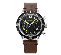 Praesidus Type Cronografo Meccanico Quarzo Acciaio Marrone Pilot Orologio Uomo