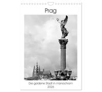 Prag - Die goldene Stadt in monochrom (Wandkalender 2026 DIN A4 hoch), CALVENDO Monatskalender: Monochrome Bilder aus Prag im Hochformat.