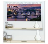 PRAG Impressionen bei Tag und Nacht (hochwertiger Premium Wandkalender 2026 DIN A2 quer), Kunstdruck in Hochglanz: Einzigartiges historisches Stadtherz