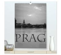 Prag - Praha - Prague (hochwertiger Premium Wandkalender 2026 DIN A2 hoch), Kunstdruck in Hochglanz: Die goldene Stadt in zeitlosen Schwarzweißfotografien
