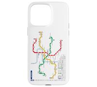 Praga Czech Metro Suburban Railway - Souvenir Mappa della rotta Custodia per iPhone 15 Pro Max