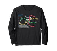 Praga Czech Metro Suburban Railway - Souvenir Mappa della Rotta Maglia a Manica