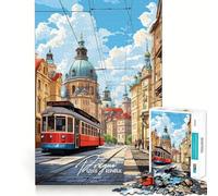 Praga, Repubblica Ceca - Puzzle per adulti da 1000 pezzi, stimola la memoria, momento di relax, assemblaggio, lista dei desideri di Babbo Natale 38x52cm