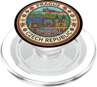 Praga Repubblica Ceca Round Travel Souvenir Landmark Tourist Gift PopSockets PopGrip per MagSafe