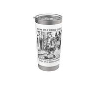 Praga Repubblica Ceca Silly Goose Bicchiere termico in acciaio inox doppia parete