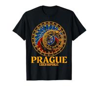 Praga Repubblica Ceca Souvenir Orologio Astronomico Praga Maglietta