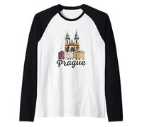 Praga Repubblica Ceca Souvenir Praga Maglia con Maniche Raglan