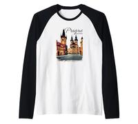 Praga Repubblica Ceca Souvenir Praga Maglia con Maniche Raglan